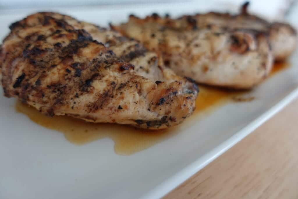 grilled chicken marinated in caesar dressing