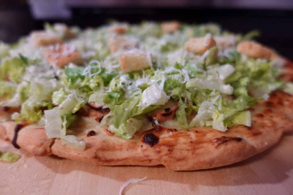 chicken caesar salad pizza