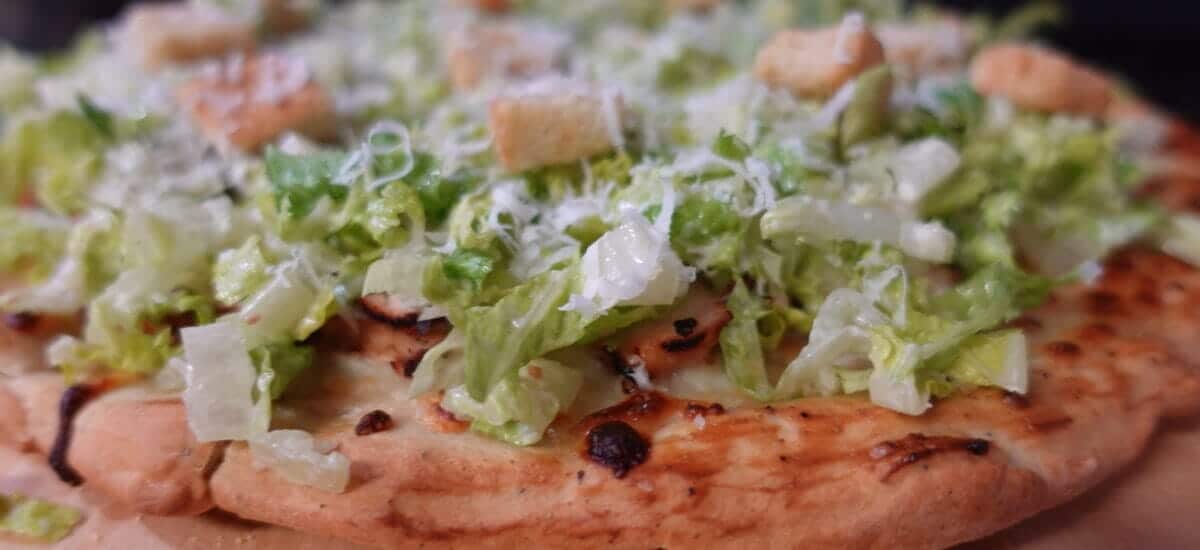 chicken caesar salad pizza