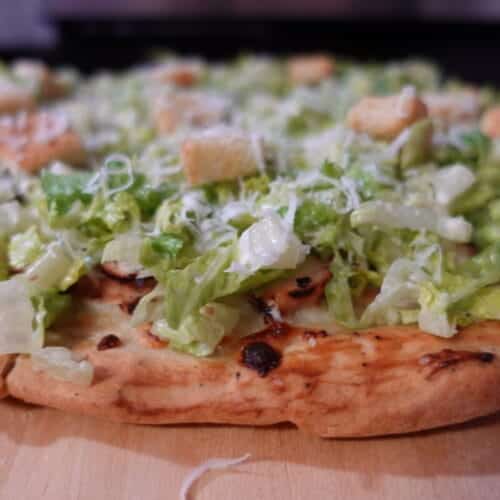 chicken caesar salad pizza