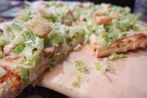 chicken caesar salad pizza