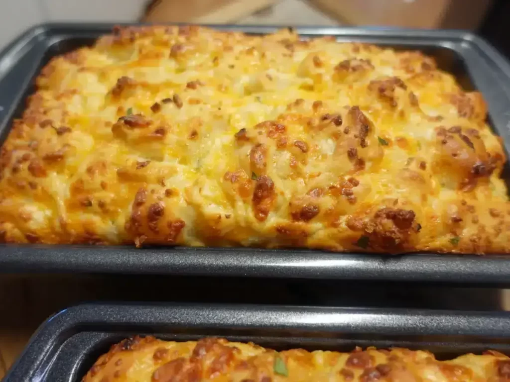 cheese bread in pan