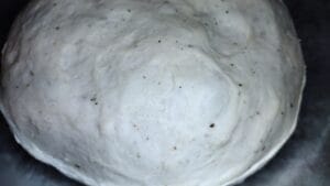 risen pizza dough