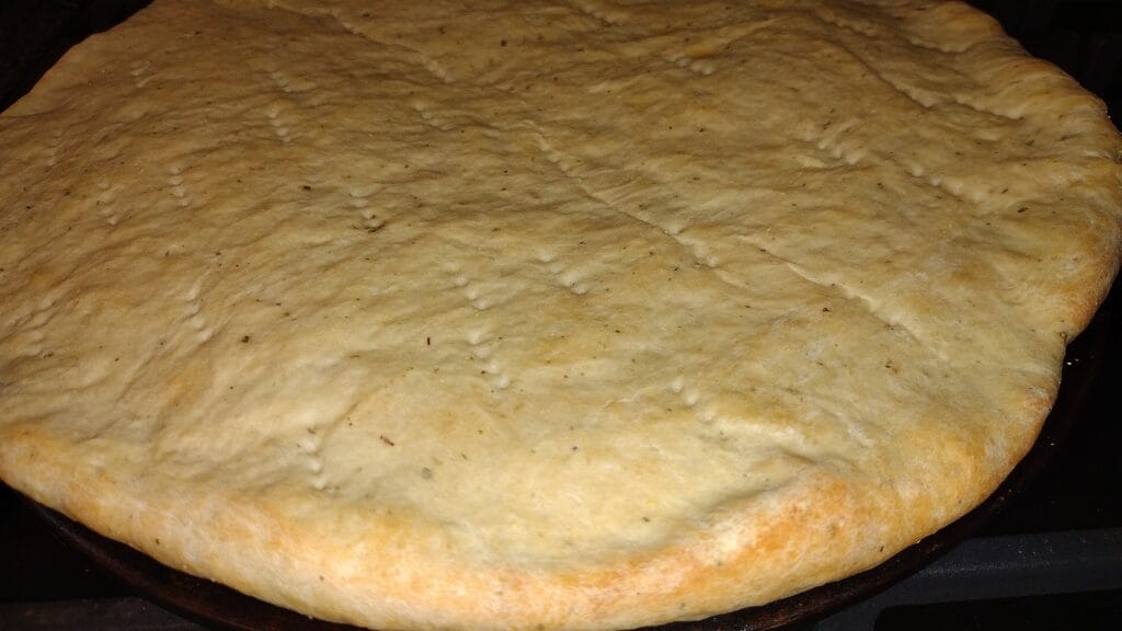 baked pizza crust