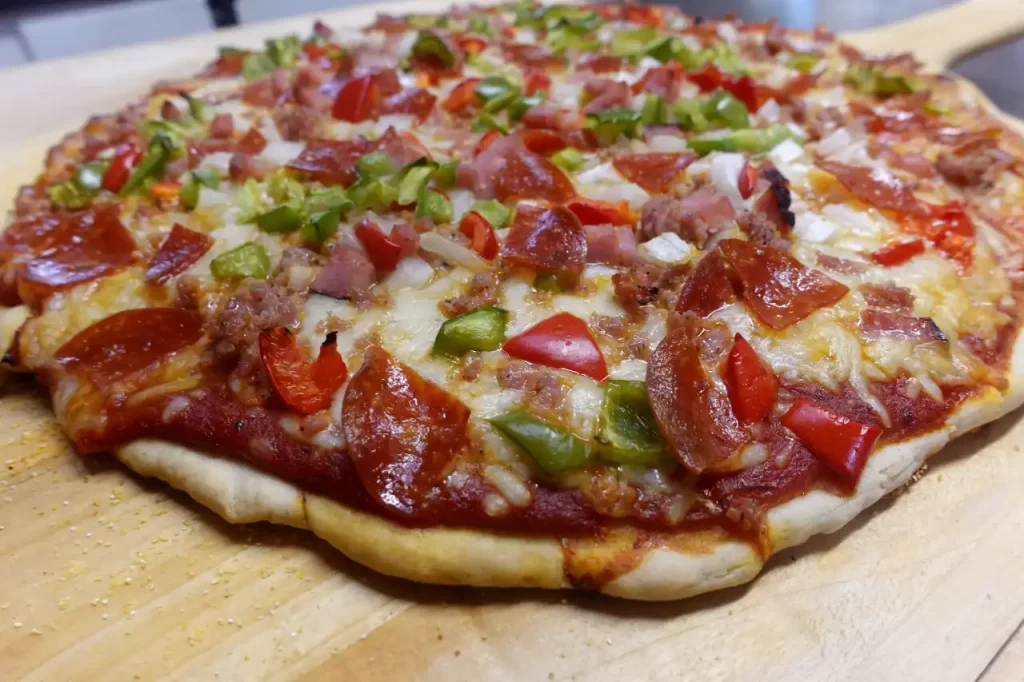supreme-pizza-using-homemade-pizza-crust.