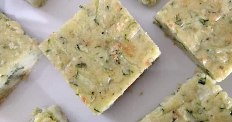 Zucchinicious Bars-Savory Zucchini Bars