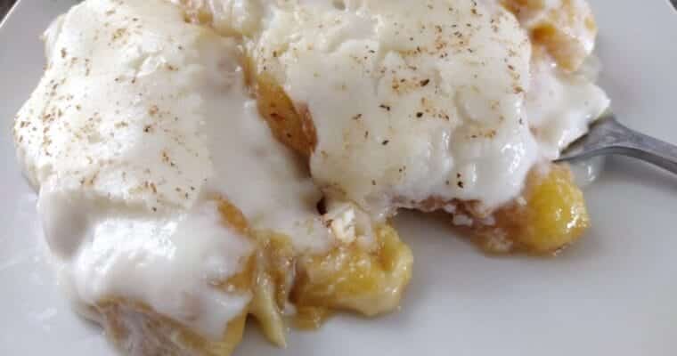 Peaches and Cream Cobbler