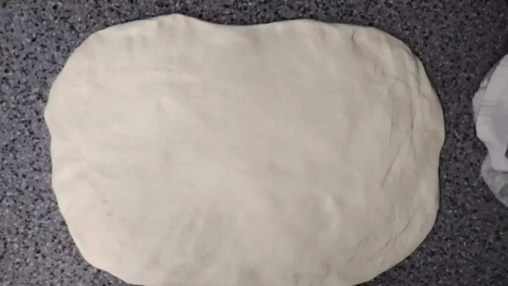 amish white bread dough rolled out