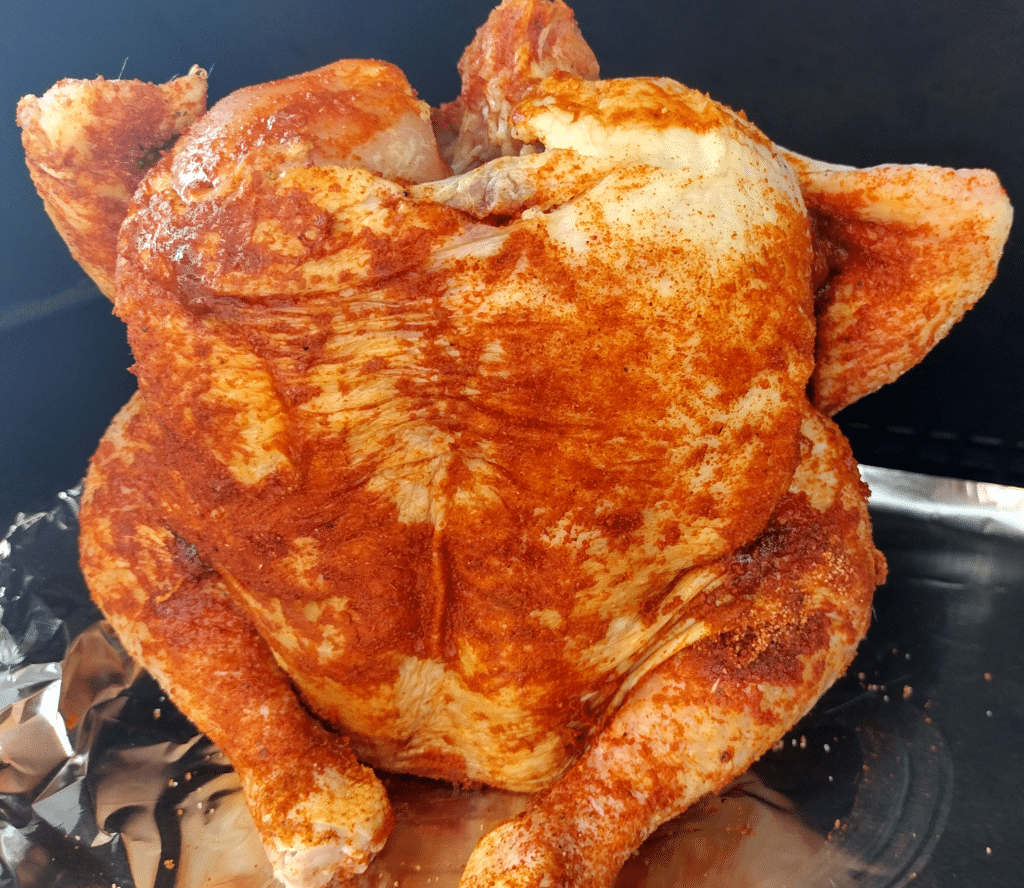 rubbed whole chicken