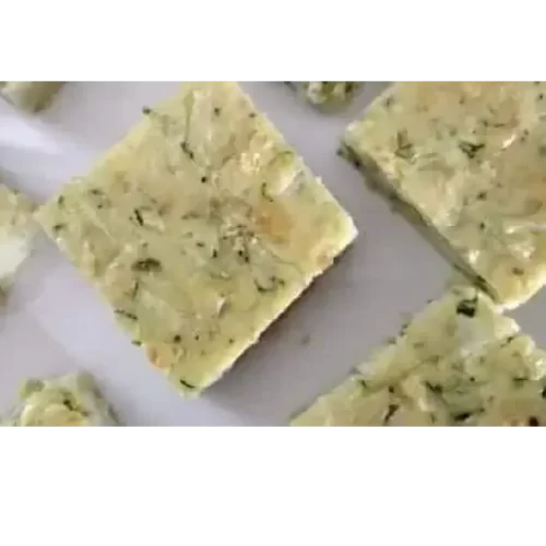 zucchini bars on white plate