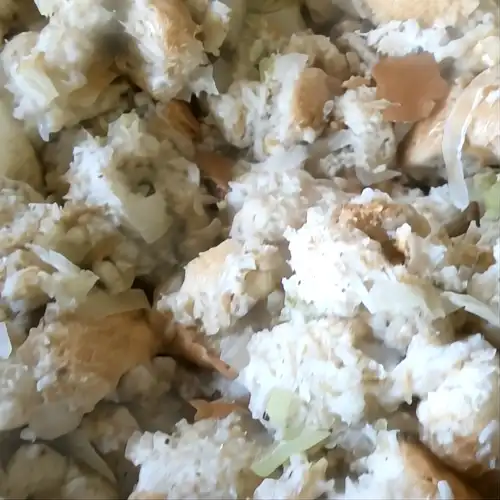 stuffing mixed up in bowl