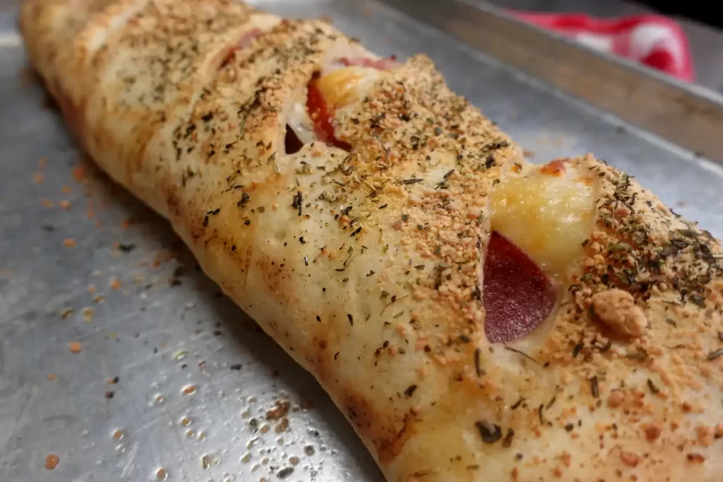 stromboli-baked-on-baking-tray