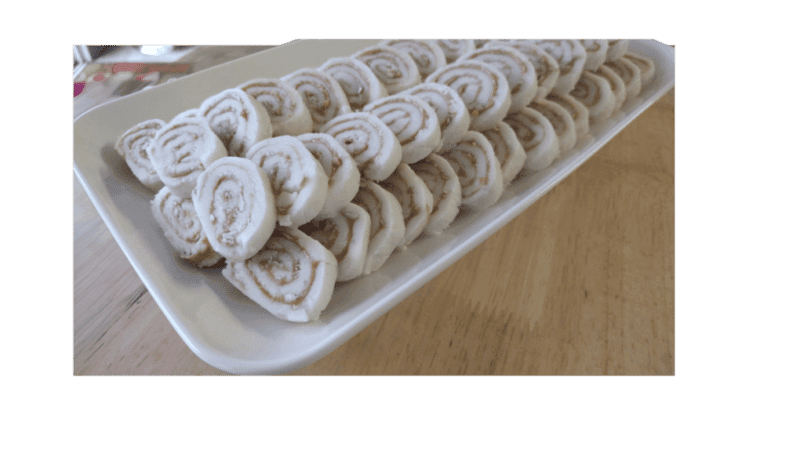 old fashion potato candy on a white plate