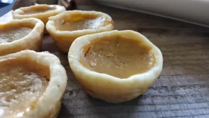 up close pumpkin pie tart no whipped topping