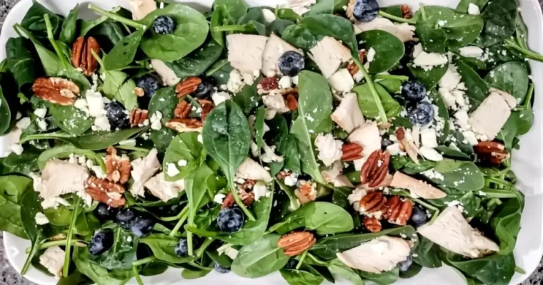 Spinach Blueberry Salad with Chicken