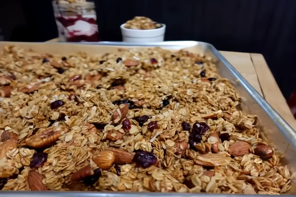 granola-on-sheet-pan-side-view