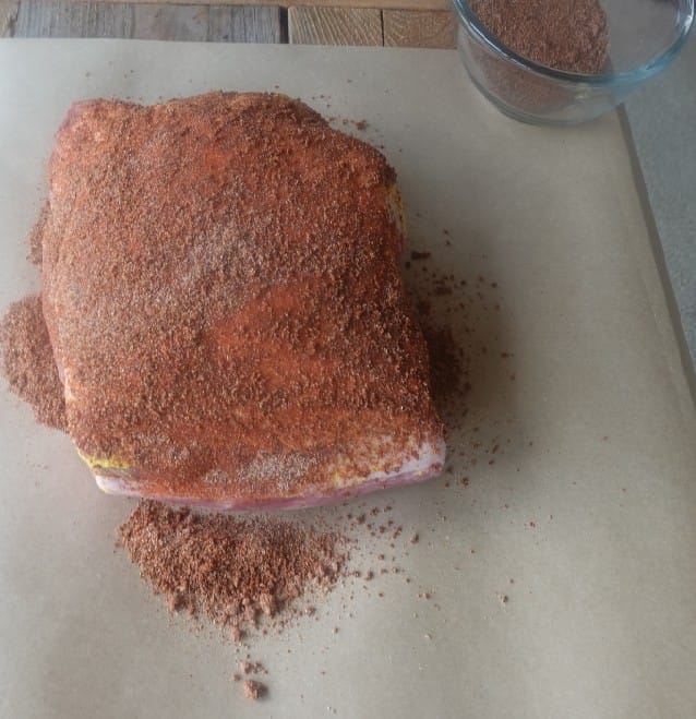 pork butt with dry rub