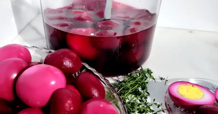 Pickled Eggs With Red Beets