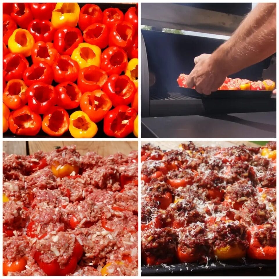 traeger smoked mini stuffed pepper recipe step by step photo