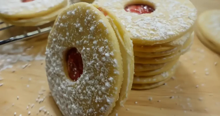 Raspberry Cream Sandwich Cookies