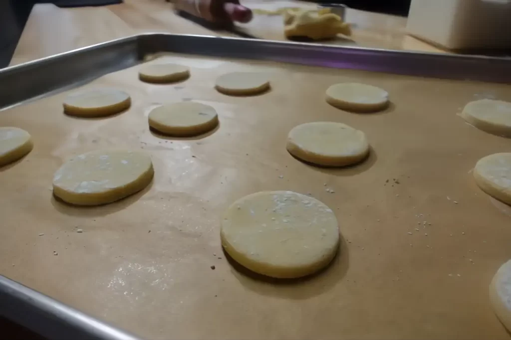 shortbread-cut-out-in-rounds-on-baking-sheet