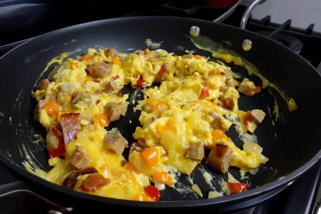 scrambled-eggs-peppers-onions-for-stuffing