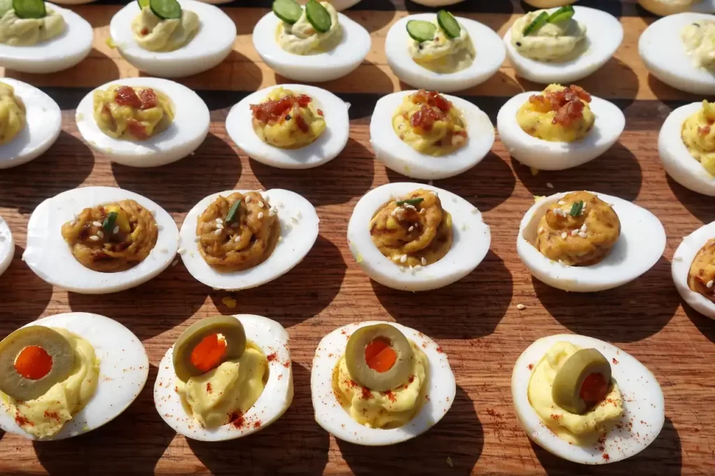 top-view-deviled-egg-flight.