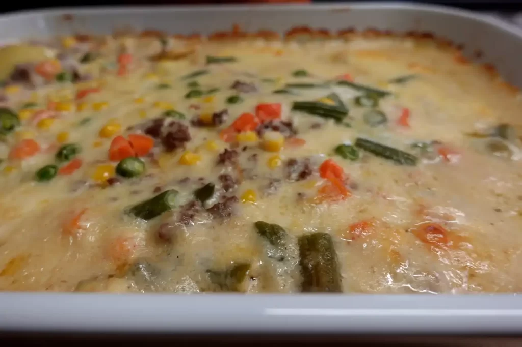 close up hobo casserole
