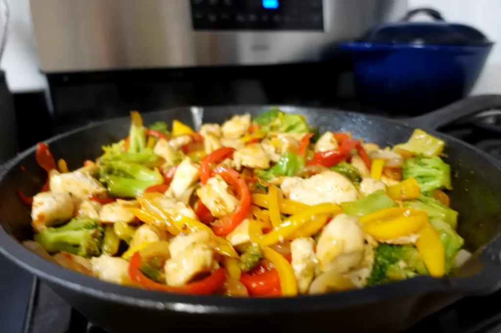 cast-iron-skillet-full-of-chicken-stir-fry-recipe