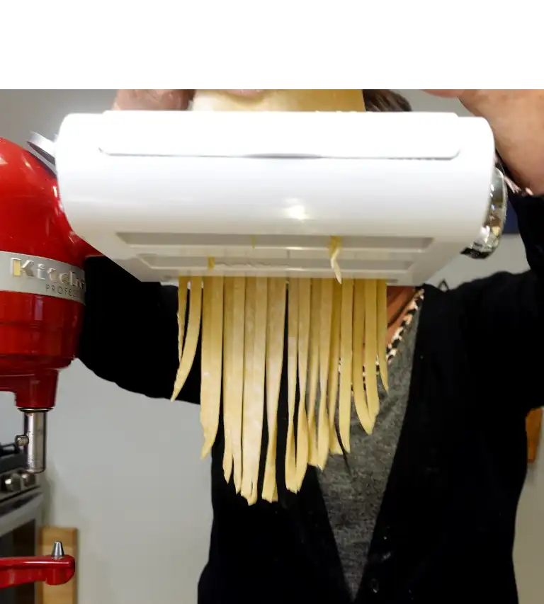 close-up- homemade noodles.