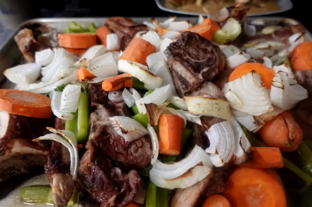 ingredients-for-beef-broth-in-18-quart-cooker-