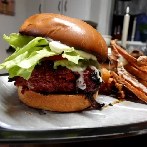 smoked-cheeseburger-with-french-fries