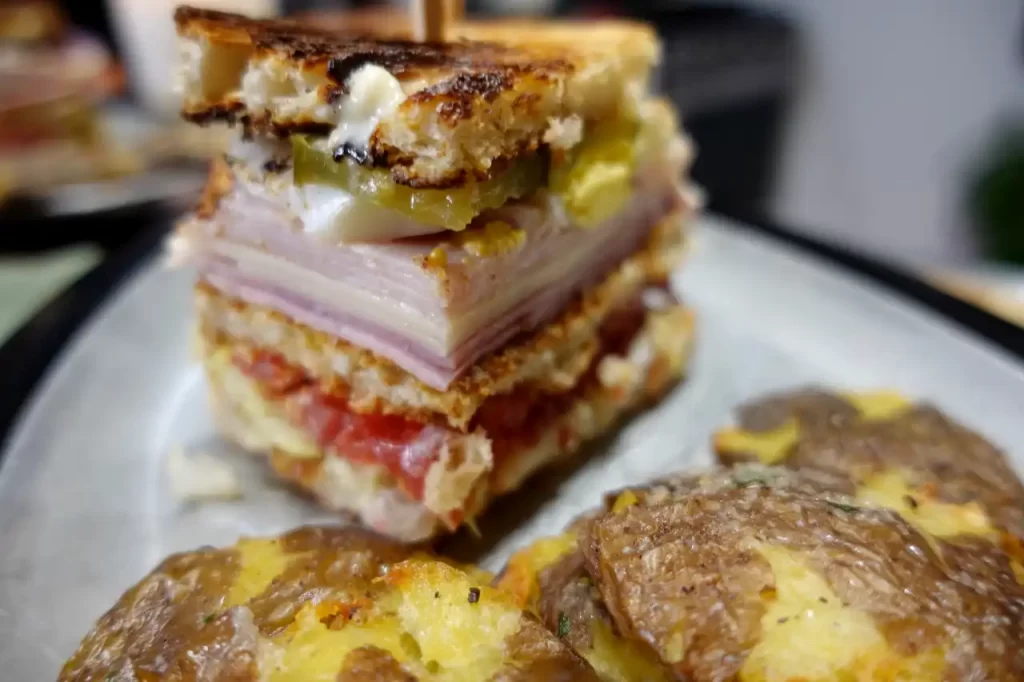 club-sandwich-with-a-side-of-garlic-smashed-potatoes