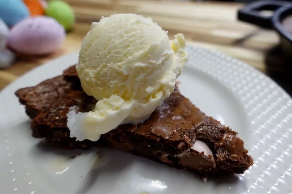 slice-of-cadbury-egg-brownie-with-scoop-vanilla-ice-cream