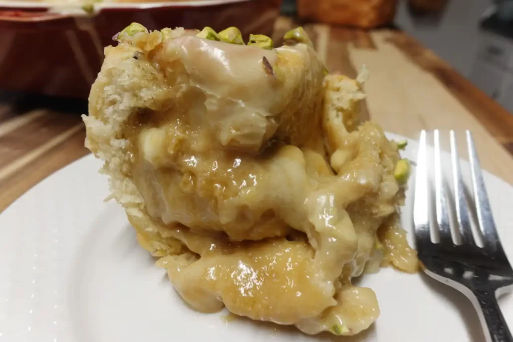 close-up-of-pistachio-cream-roll.