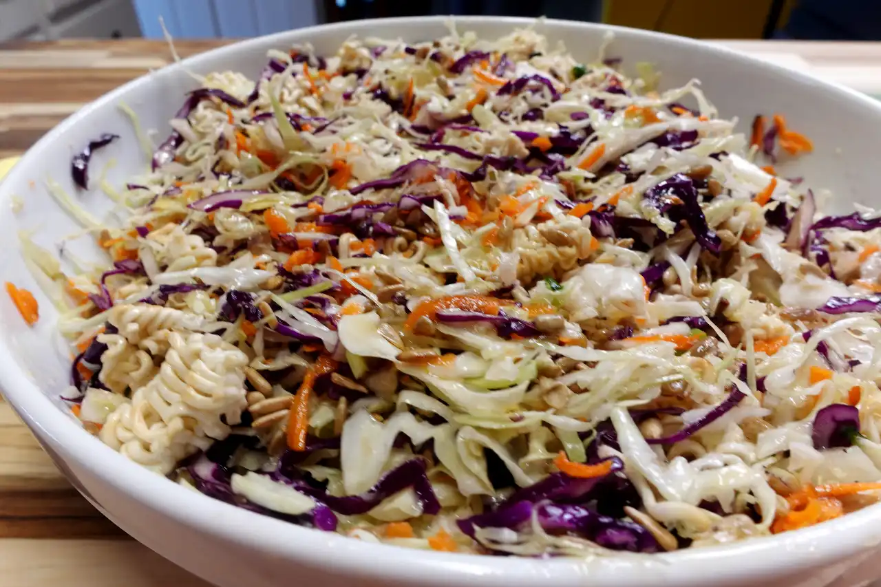 Ramen Crunch Salad (Sweet & Tangy Honey Cabbage Salad)