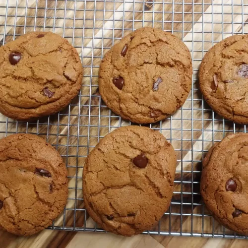 top-view-biscoff-butter-chocolate-chip-cookies.