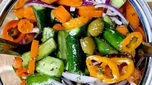 top-view-marinated-vegetables-in-jar