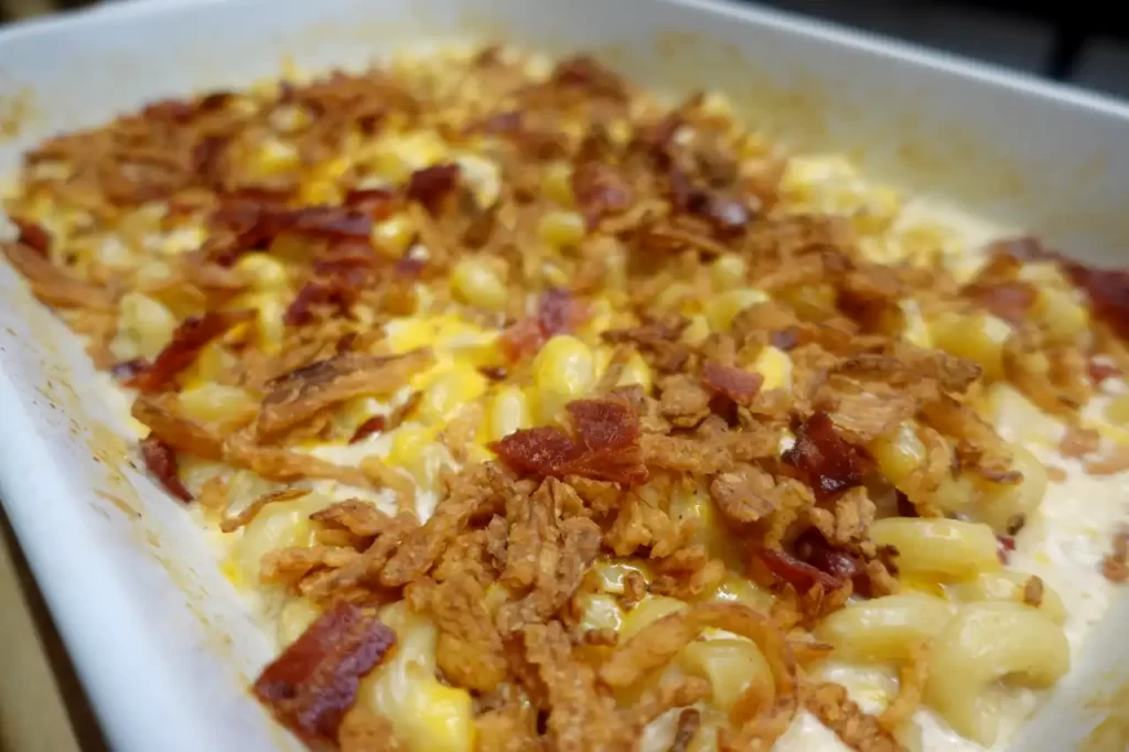 side-view-of-loaded-bacon-chicken-pasta-bake