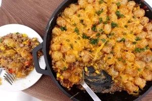 top-view-of-cowboy-tater-tot-casserole