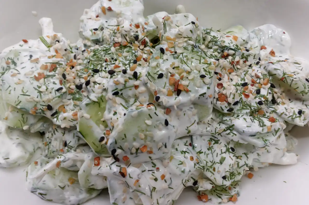 Creamy Cucumber Onion Salad