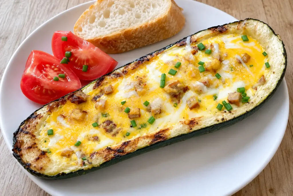 Rustic-stuffed-zucchini-boat-breakfast